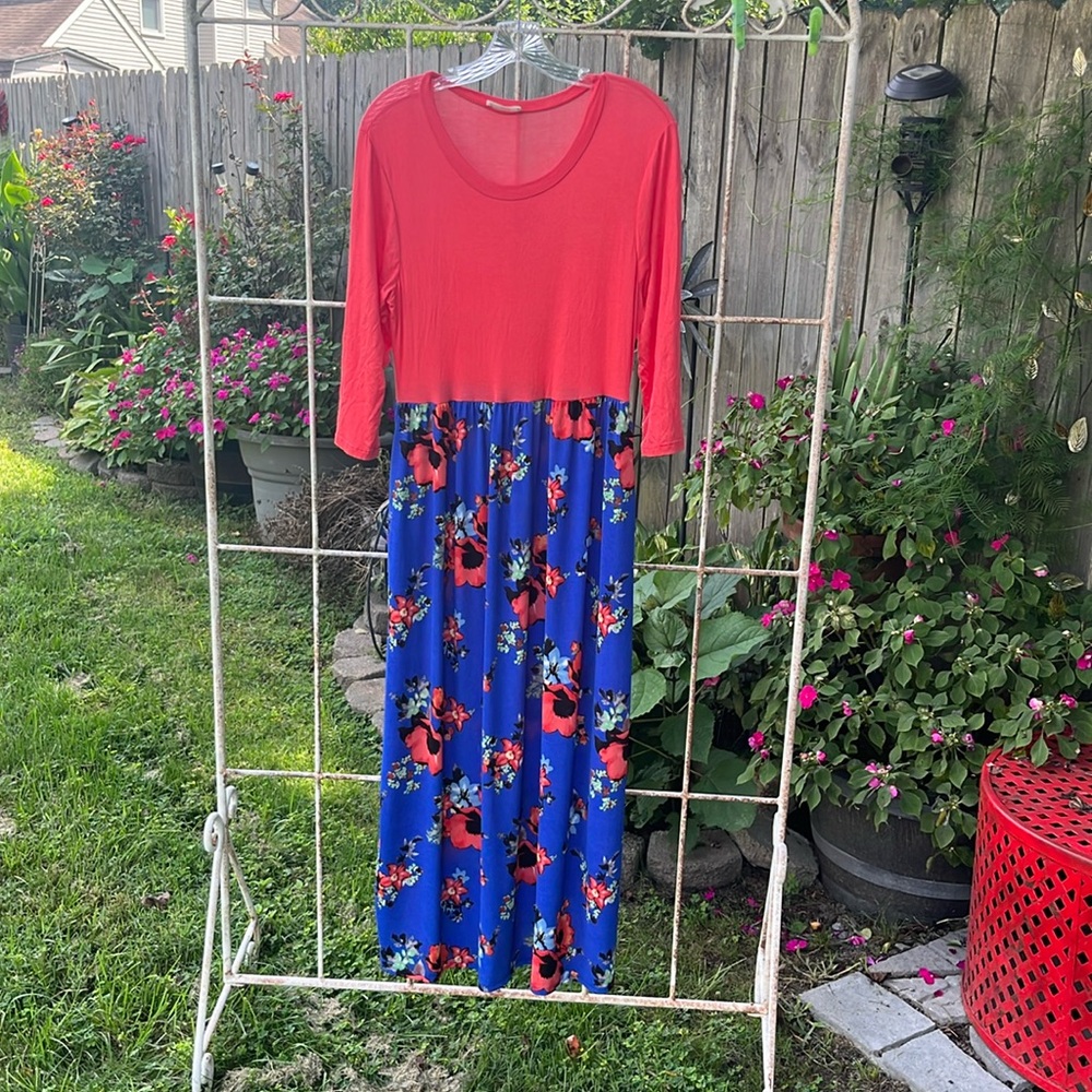 Myesper apparel dress, preloved gently used maxi floral dress, size large
